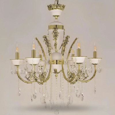 Luksusa kroņlukturus griestlampa Lustes griestgaismasavienojums zelta kristāls 60x100cm