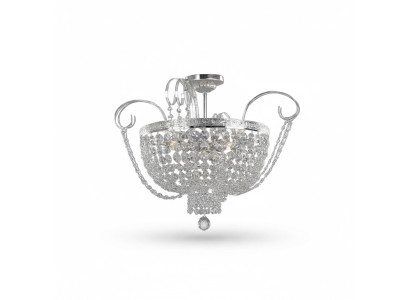 Lustes Lukturi Luksusa Kroņlukturis Griestu Lampa Sudrabs Kristāls