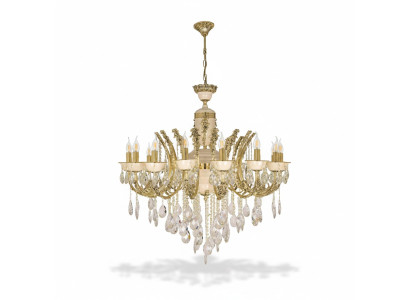 Gaismauzkari luksusa liustris griestlampes šķiedrmetāla zelta kristālu lampa
