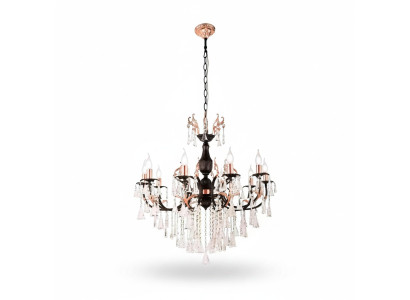 Luksusa griestu lampa kronšleušters griestu lampa lustre melna kristāls