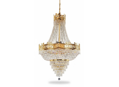 Kronlūkta griestlampa luksusa griestlampa šķīvējs kristāls zelta lampa