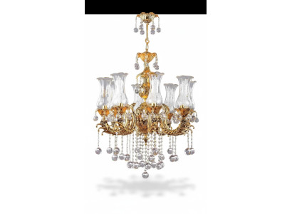 Lustera luksus žalūzijas zelta kroņlukturis griestu lampa kristāla māksla