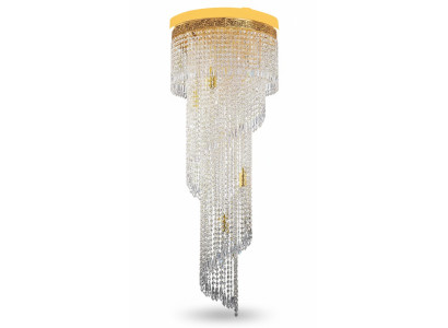 Kronšteinu griestu lampa luksusa zelta griestu lampa krištāls māksla