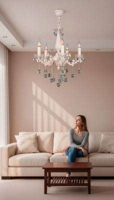 Lustra griestu lampes luksusa beige krons kristāla lampa