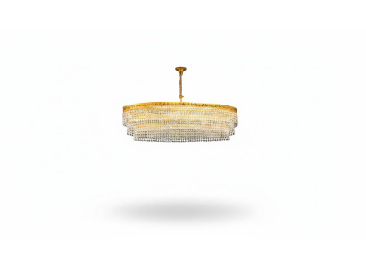 Luksusa lustrs griestu lampa Zelta kronšķēde Griestu lampa ar kristāliem Māksla
