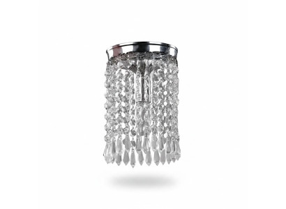 Lustra griestu lampa tornis sudrabs griestu lampa kreslins kristāls