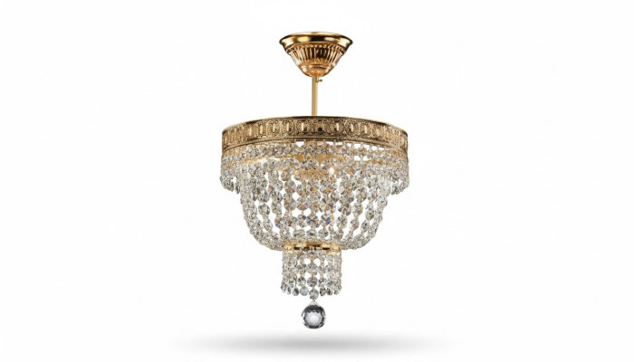 Kronlejteris griestu lampa luksusa zelta griestu lampa kryštāls māksla