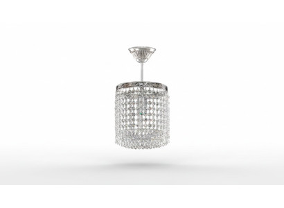 Lustra griestu lampa Kristāls griestu lustra Luksusa sudraba kroņlukturējs