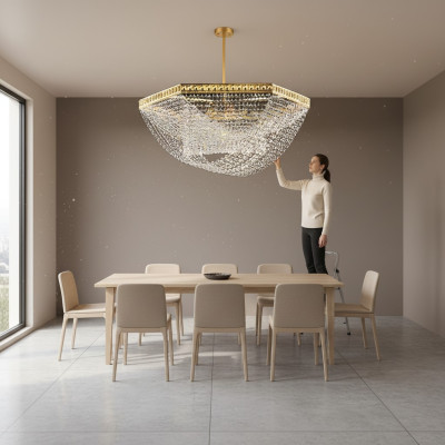 Sienas lampa Luksusa Zelta Gaišspuldze Griestu Gaisma Luste Krists.