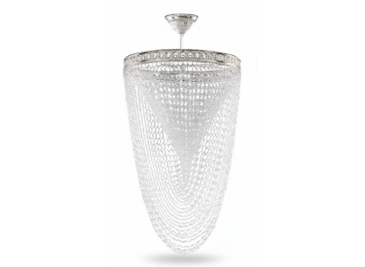 Lustra griestu lampa luksusa sudraba griestu lampa krietāls