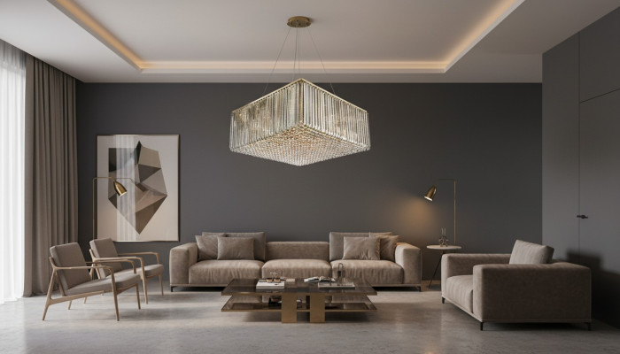 Spuldzes lampa griestu lampa luksusa zelta kronšteins griestu lampa kristāls