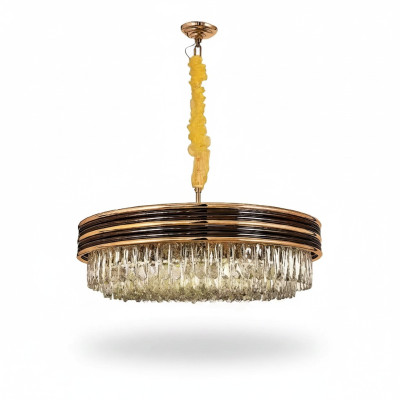 Apļa lukturis lampa griestu lampa zelta kroņlustrs griestu lampa kausējums kristāls