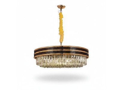 Apļa lukturis lampa griestu lampa zelta kroņlustrs griestu lampa kausējums kristāls
