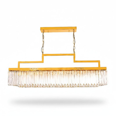 Luksusa kroņluktur griestu lukturis zelta griestu lampa šķiedra kristāla lampa
