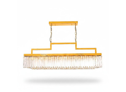 Luksusa kroņluktur griestu lukturis zelta griestu lampa šķiedra kristāla lampa