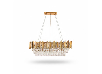 Kronšķēli griestu lampa luksusa zelta griestu lampa krietāla lampa