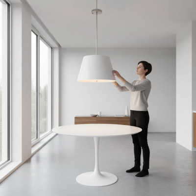 Lustrs Kronvēriens Griestu lampa Balta Griestu lampa Moderna Metāla Jauna