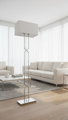 Statīva lampa Stāvlampa Stends Gaismeklis Lampas Lampa Balta Moderna Metāla