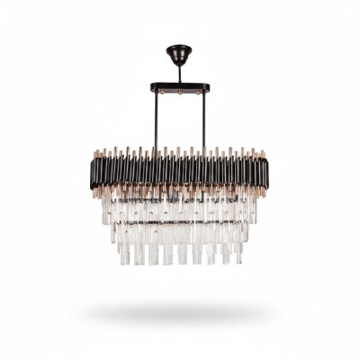 Kronlustra griestu lampa luksusa pelēkā krāsā kristālsustāvs.