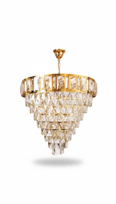 Lustra griesti gaismas luksusa zelta griestu lampa kristāla lustra 80x90cm