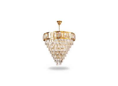 Lustra griesti gaismas luksusa zelta griestu lampa kristāla lustra 80x90cm