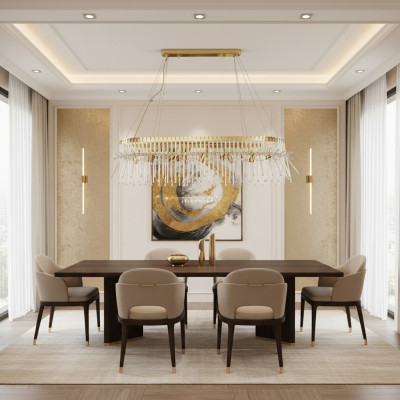 Galdiņa lampa griestu lampa kandelābers griestu lampa luksuss zelts lustra stikls