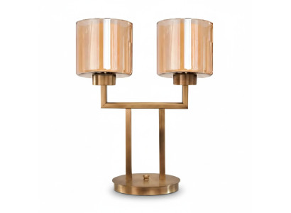 Galds lampa lampas apgaismo Moderns zelts lampas galds stikls
