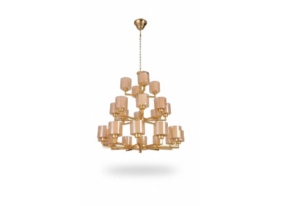 Lustra griestu lampa Moderns zelts griestu lampa Lustera stikls XXL