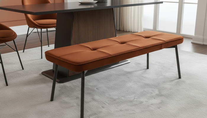 Sēdekļi Skapīte Ar Polsterbank Wood Bank Padded Fabrics Moderns Oranžs New