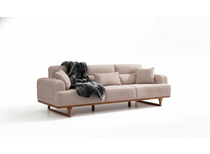 Beidzamais mīkstajsofa par trijvietīgu krēslu Luxus krēsls Beige Moderns mēbeles