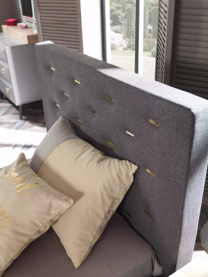 Bērnu istabas komplekts, jauniešu gulta, nakts galdiņš, gulta, koks, pelēka, 100 cm 2 gab.