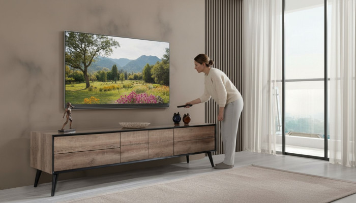 TV statīvs RTV Lowboard dzīvojamā Istaba Moderns Brūns koksne Galdi.