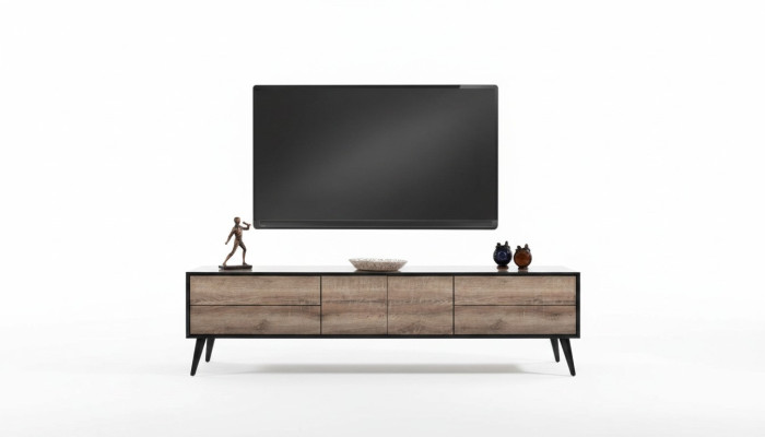 TV statīvs RTV Lowboard dzīvojamā Istaba Moderns Brūns koksne Galdi.