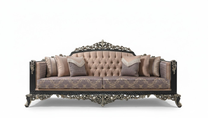 Trijvietīga sofa 3-vietīga mīkstā noapaļošanās dīvāns auduma dīvāns bez krāsas Sofa Kanapa.