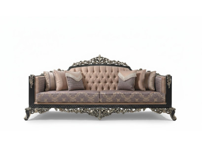 Trijvietīga sofa 3-vietīga mīkstā noapaļošanās dīvāns auduma dīvāns bez krāsas Sofa Kanapa.