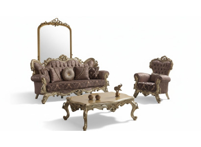 Chesterfield dīvāns komplekts, mīkstais dīvāns, dīvāns, fuksijas krāsas auduma dīvāns komplekts