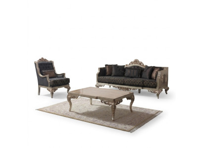 Dzīvojamā istaba Sofas komplekts Polster Sofa Chesterfield Sofa komplekts pelēka audums
