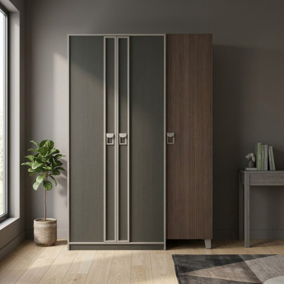 Koka skapis Drēbju skapis Bērnu skapis Skapis Koks Pelēks Dizains