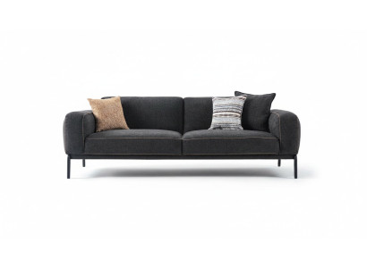 Eleganta mīksta sofa, sofa, 3 vietu dīvāns, sēdvietu dīvāns pelēks audums Moderns mīkstais dīvāns