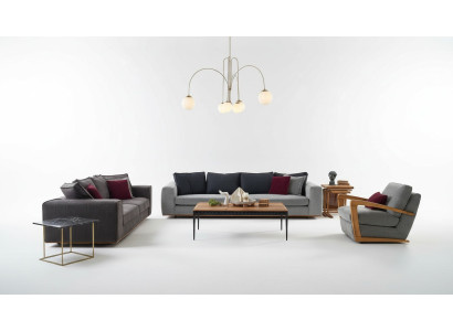 Couchgarnitur Komplette Sofa Stoffsofa Polstersofas Grau Set 3tlg Neu Möbelu komplekts Gri, auduma dīvāns, pārklājuma dīvāni, 3 gabalu komplekts, jauns