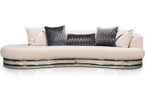 Trijvietīga dīvāns Ar Stoffsofa Polster Weiß Modern Loveseat Sitzer Sofa 3