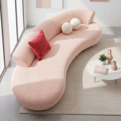 Dīvāns ar trim sēdvietām auduma dīvāns 3 sēdvietas mūsdienīgs rozāSofa 3 Sitzer Polster Modern Rose