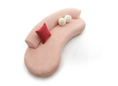 Dīvāns ar trim sēdvietām auduma dīvāns 3 sēdvietas mūsdienīgs rozāSofa 3 Sitzer Polster Modern Rose
