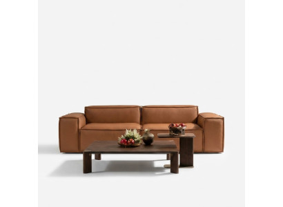 Luksusa trīsvietīgā sofa 3 sēdvietu brūna mīkstā sofa dīvāns mākslīgais āda jauns