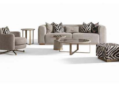 Sofas komplekts ar četriem vietas krēsliem auduma dīvāns pelēks komplektā 6 gab.