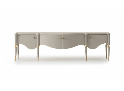 Sideboard RTV Lowboard TV stends Bēšs koksnes dzīvojamā istaba galdiņš skapis