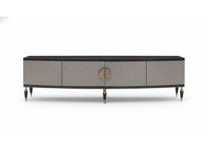 Sideboard RTV, zems TV bārs, skapis, pelēks, dzīvojamā istaba