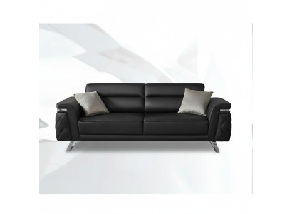 Moderns trīsvietīgs auduma dīvāns Dīvāns 3 sēdvietas Polster sofa melna dizains