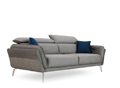 Pelekas auduma sola luksusa pārklāta sofa mūsdienīgs trīsvietīgs tekstilas mēbeles