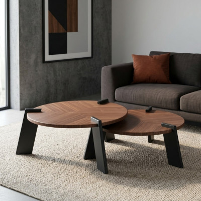 Sofas galdiņš galds kafijas galds blakusgalds koksne brūns galds dizains